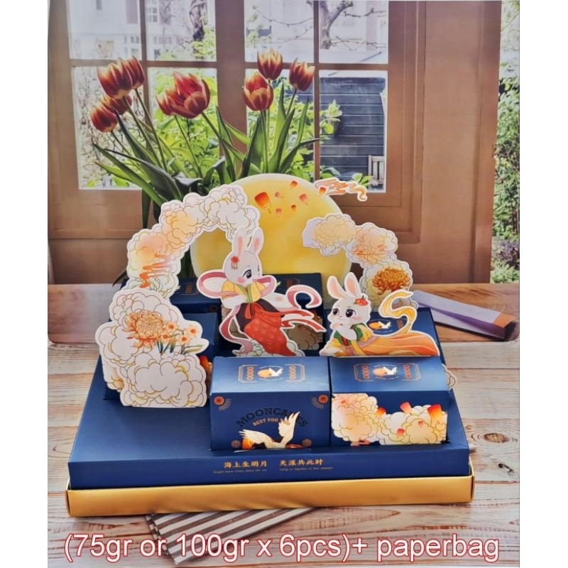

Mooncake premium 3dimensi box + paperbag