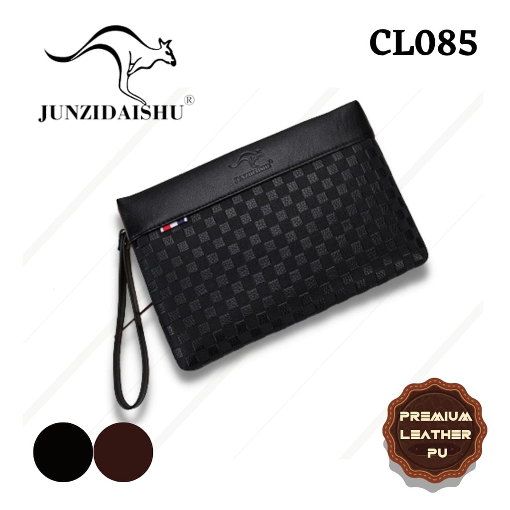CL085 JUNZIDAISHU - HANDBAG PRIA WANITA TAS TANGAN PREMIUM KULIT DOMPET CLUTCH ORIGINAL HAND BAG DIS