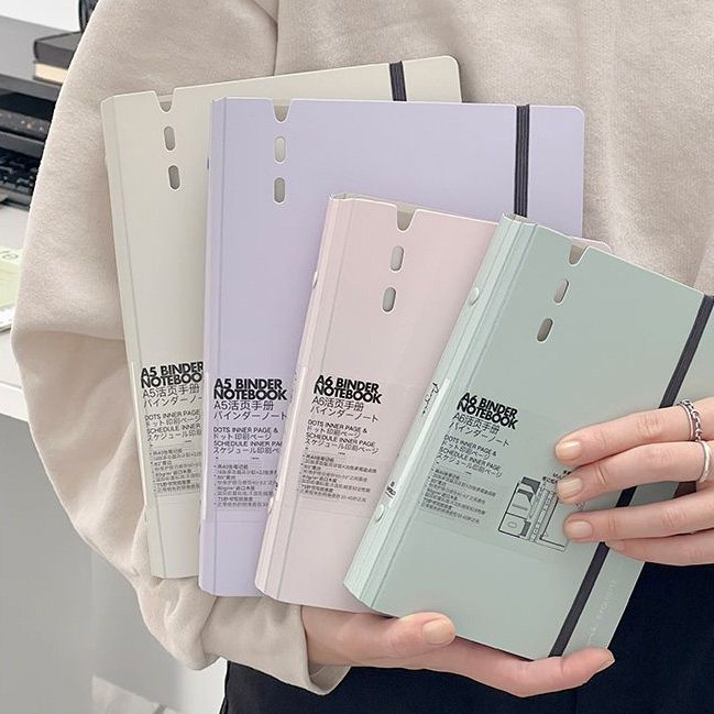 

Binder Loose-Leaf Buku Notebook Notepad Spiral A6 Cover PVC Tebal isi 40 lembar