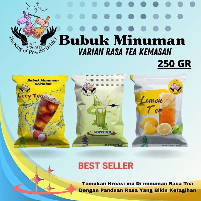 

BEST VARIAN BUBUK MINUMAN THAI TEA BUBUK MINUMAN RASA TEA MINUMAN KEMASAN 250 GR SERBUK BOBA