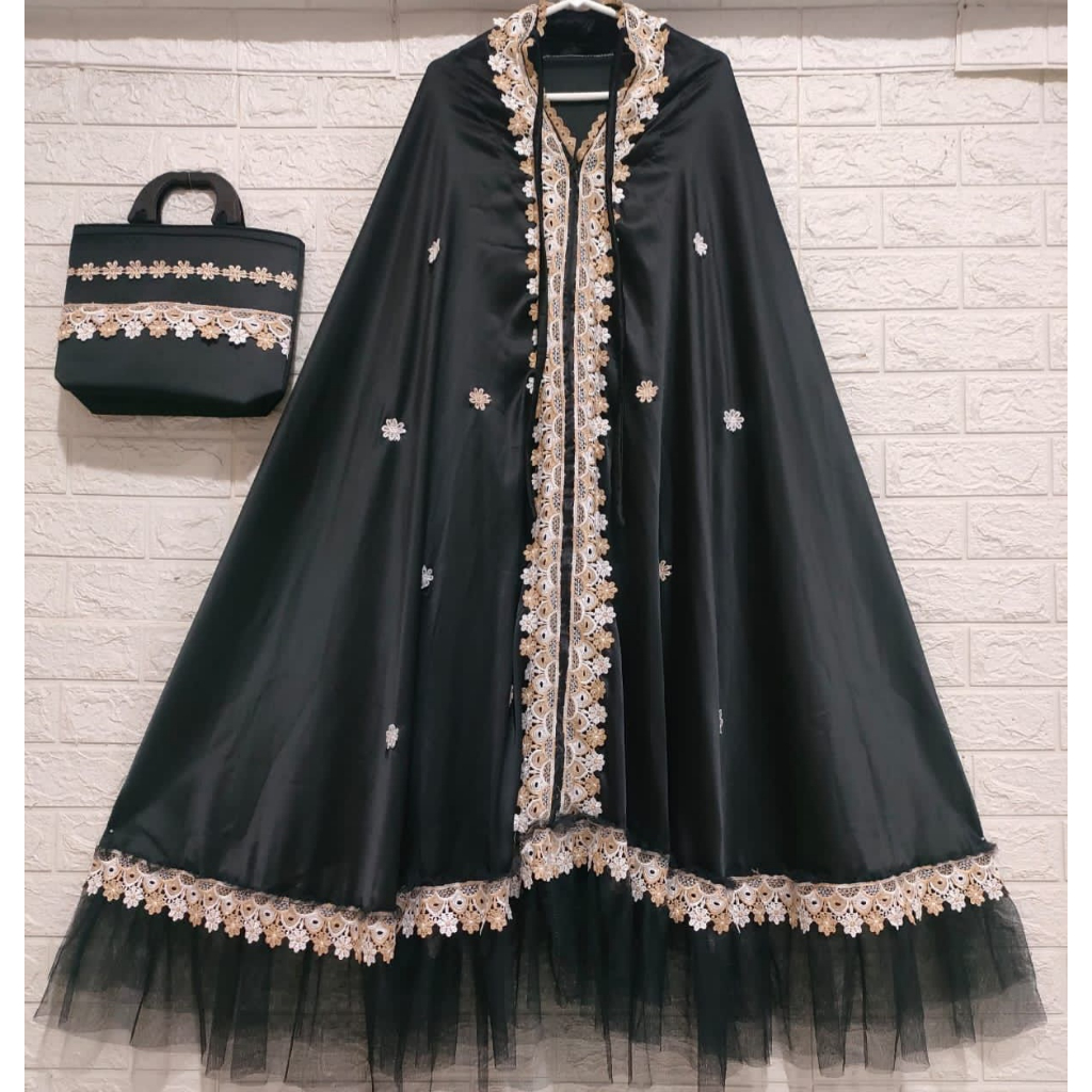 Mukena Renda Mewah Jumbo Krisdayanti Bahan Mukena Sutra Velvet