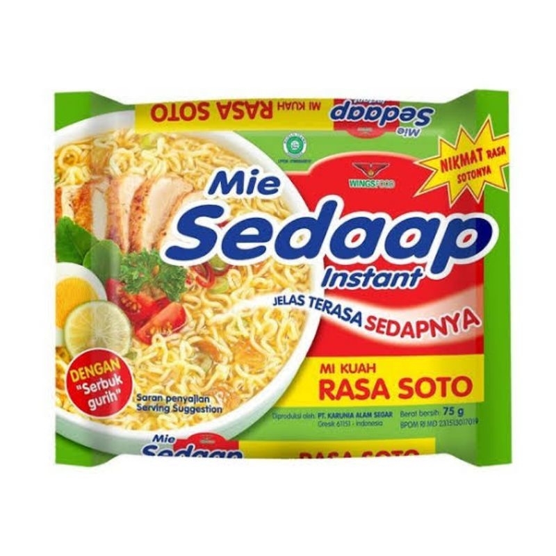 

Paket Mie Sedaap Soto 10 pcs