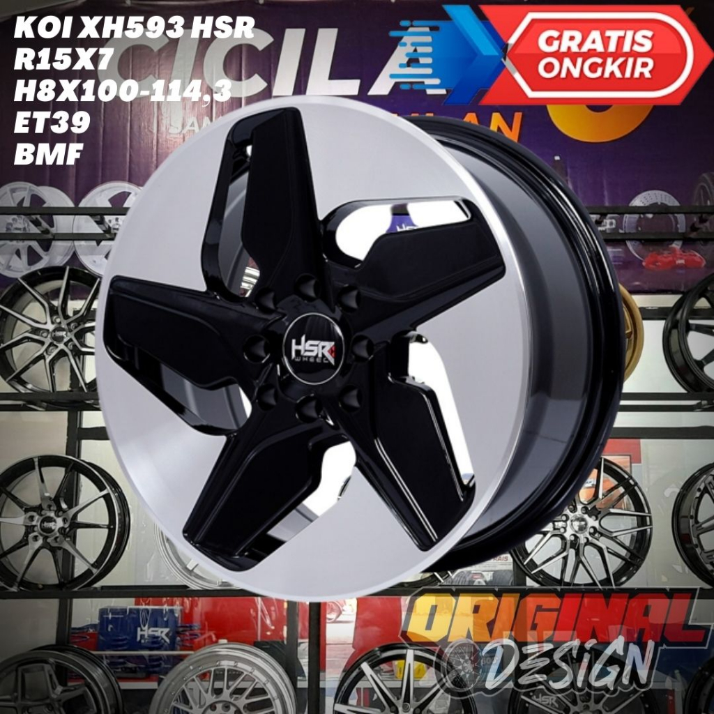 Velg Mobil Baleno , Esteem , Ignis , Karimun , HSR KOI Ring 15 R15 Lebar 7