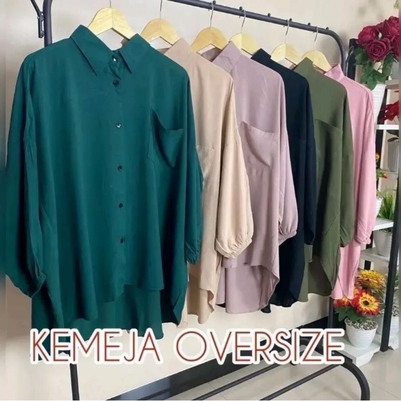 Kemeja Oversize Ld 145 / Blouse Kemeja Oversize Jumbo Bigsize Ld 145 / Kemeja Blouse Super Jumbo BB 