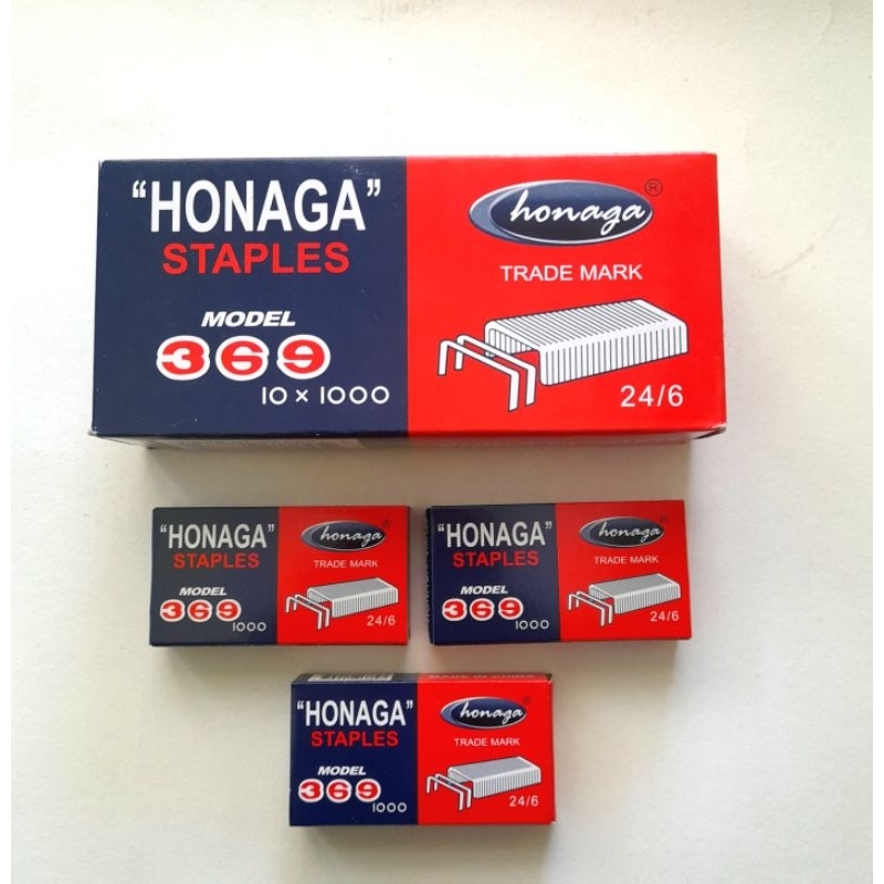 

(Isi 10 pak) Isi Staples/Stapler Besar Honaga 1000 pcs / Refill Staples