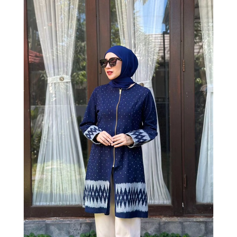TENUN_GAYA Tunik tenun wanita atasan wanita baju tenun jepara fashion wanita ethnik Blouse murah