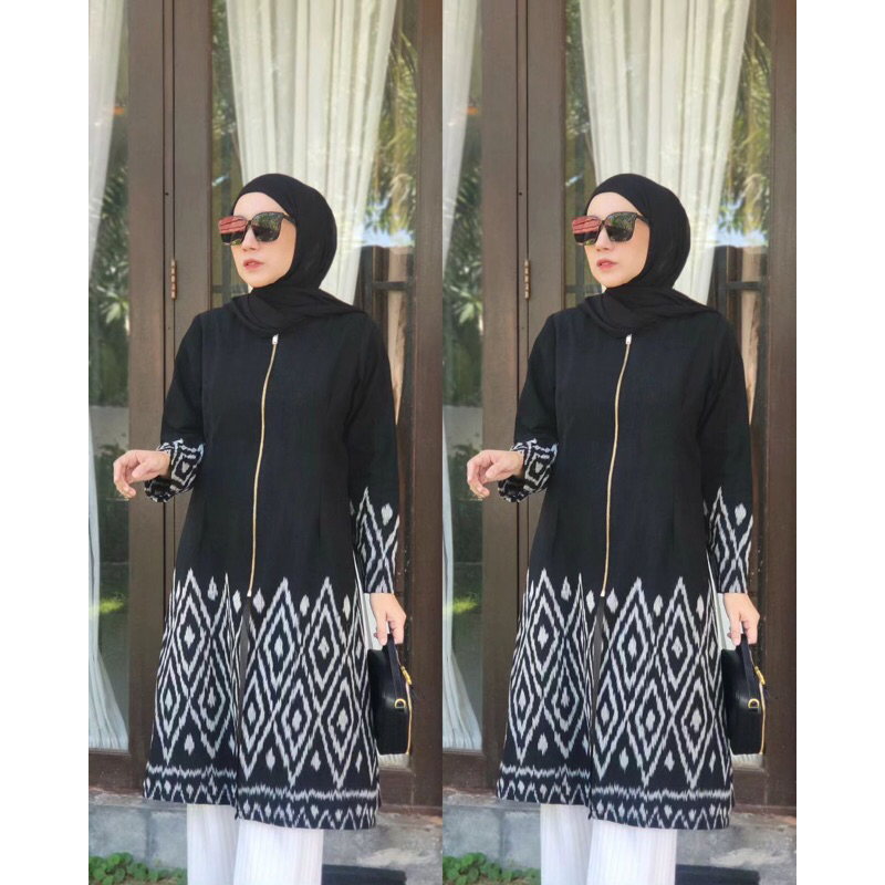 Tunik tenun wanita atasan wanita baju tenun jepara tunik jumbo fashion wanita ethnik