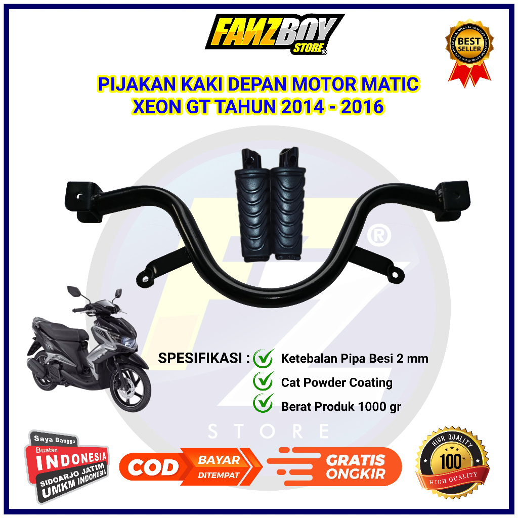 Pijakan Kaki depan motor Bastep Footstep Aksesoris Motor Yamaha Xeon GT RC Karbu Aerox Lc 125cc