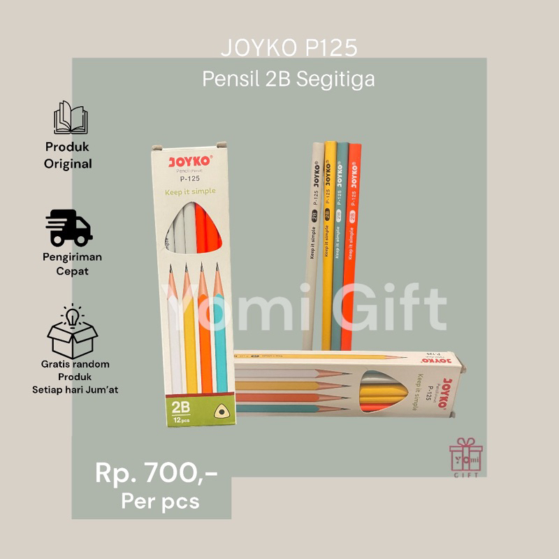 

[SATUAN] JOYKO PENSIL 2B P125 segitiga