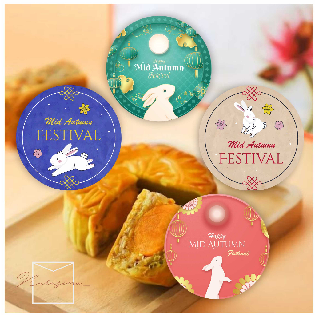 

STICKER BULAT MID AUTUMN / MOON CAKE FESTIVAL - isi 40pcs