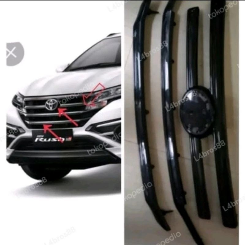 list grill depan rush Terios 2016up original black