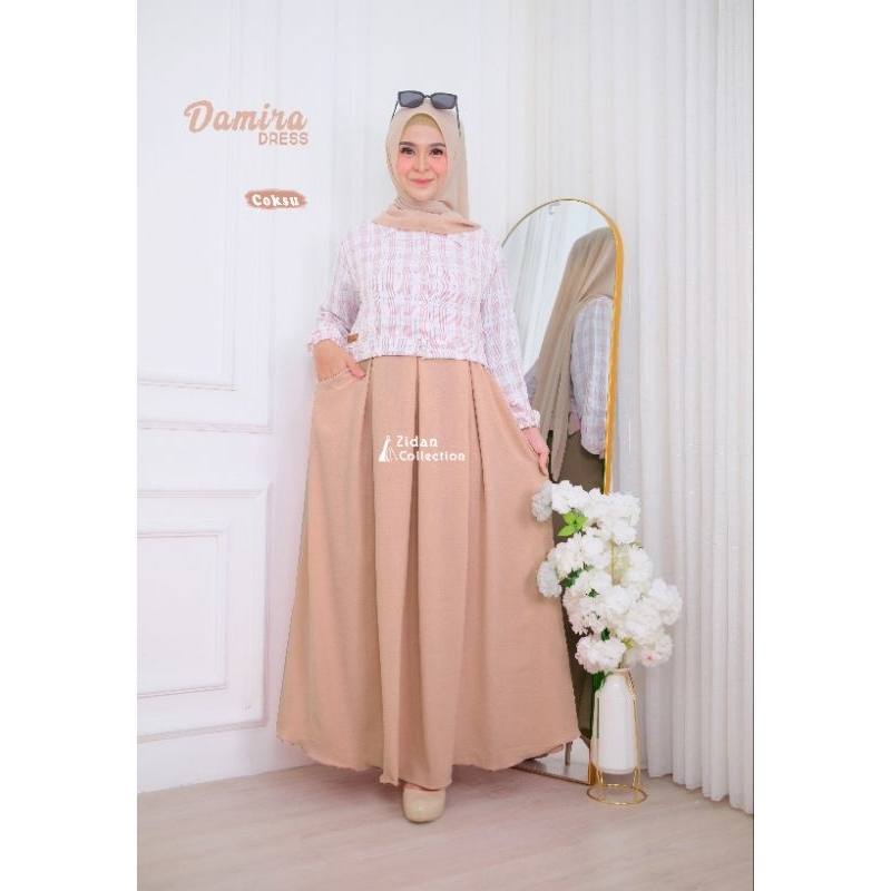Damira dress || Dress Kotak2 Terbaru