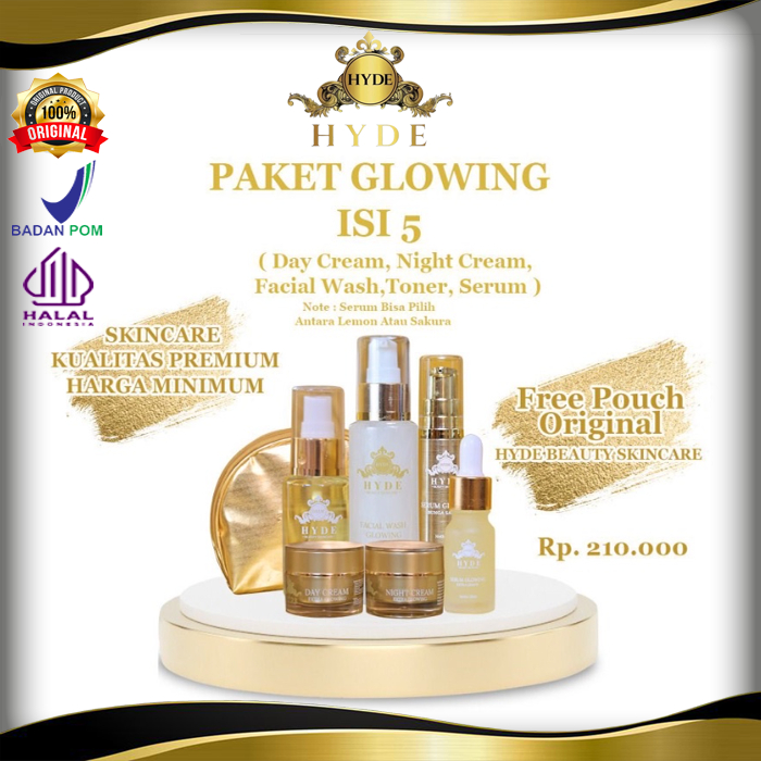 HYDE BEAUTY SKINCARE PAKET ISI 5 | PAKET ISI 4 | PAKET ISI 3 | DAY CREAM HYDE | NIGHT CREAM HYDE | F