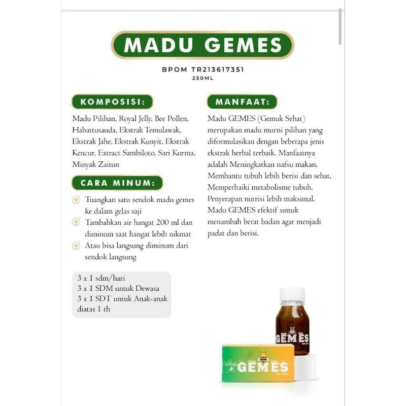 

Madu Gemes by Herbalove/Madu anak