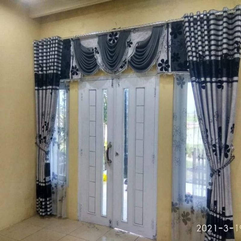 gorden pintu poni gelombang Gorden mewah poni rumbai pintu jendela minimalis gorden sepanyol impor t