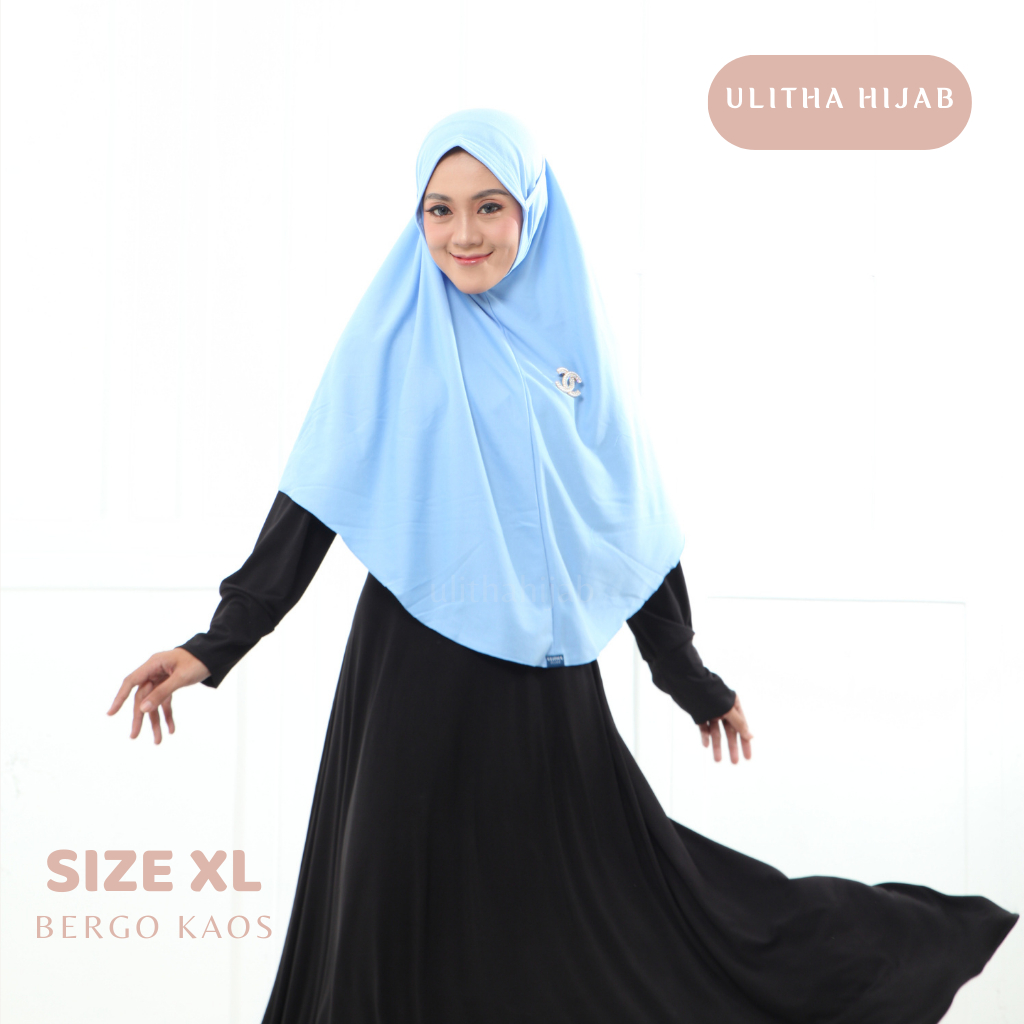 Bergo Kaos Nawa Non pad Size XL by ulitha hijab