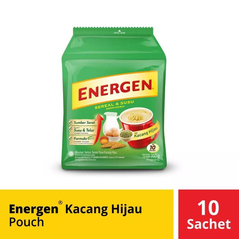 

Energen Sereal & Susu Rasa Kacang Hijau 30gr (10 Sachet)