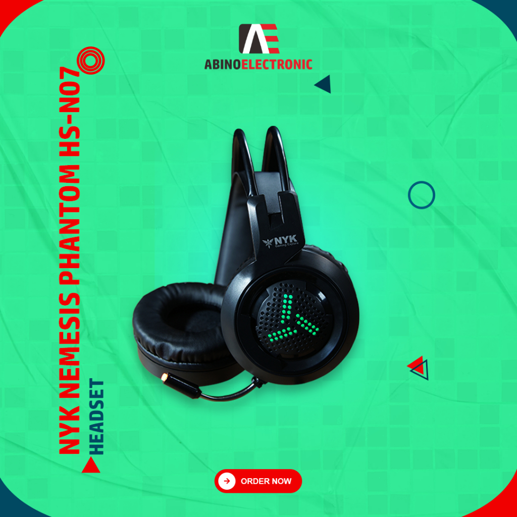 Headset Gaming NYK Nemesis Phantom HS-N07 Headphone Komputer PC Laptop HP