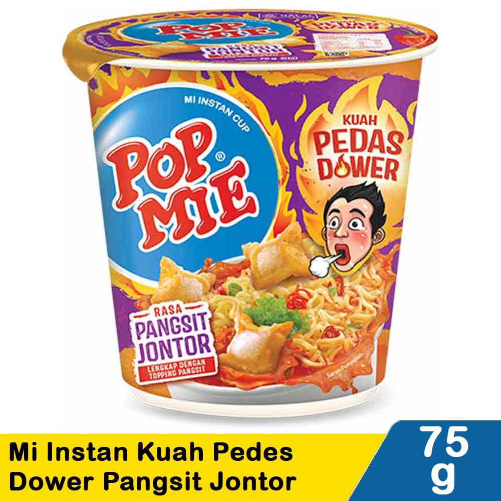 

Pop Mie Kuah Pedas Dower Rasa Pangsit Jontor 75gr