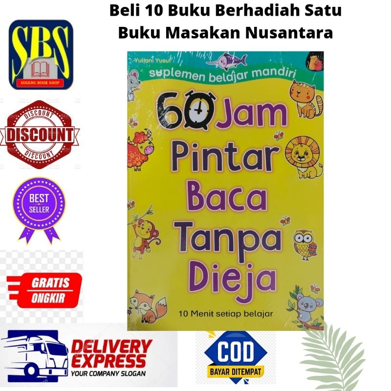 BUKU 60 JAM PINTAR MEMBACA TANPA DIEJA