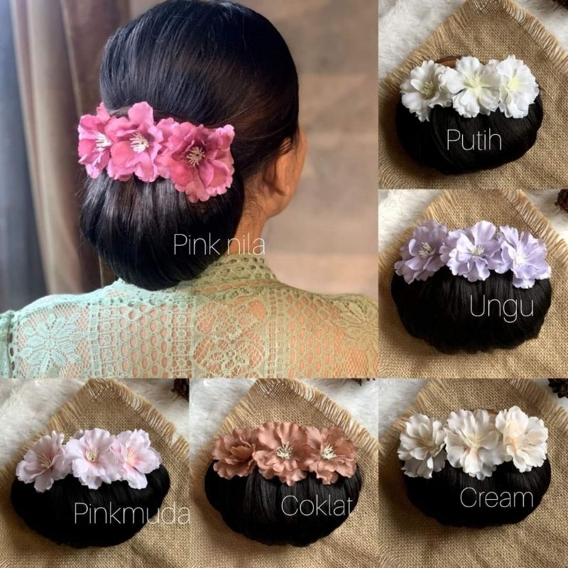 Sanggul Bunga / sanggul polos / sanggul bali modern / sanggul modifikasi / hairdo simple / hairdo ke