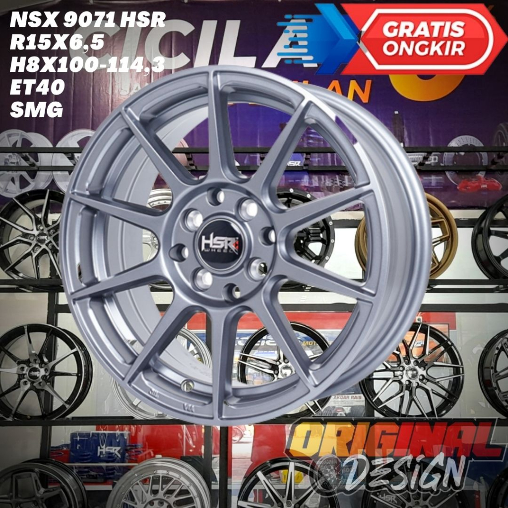 Velg Mobil Splash , Swift , Karimun , Ignis , HSR NSX Ring 15 R15 GREY