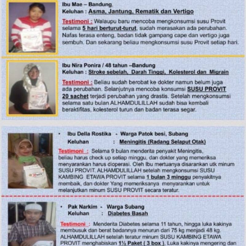 

Susu Kambing / Susu Provit / Susu Provit Erje / Susu Kesehatan