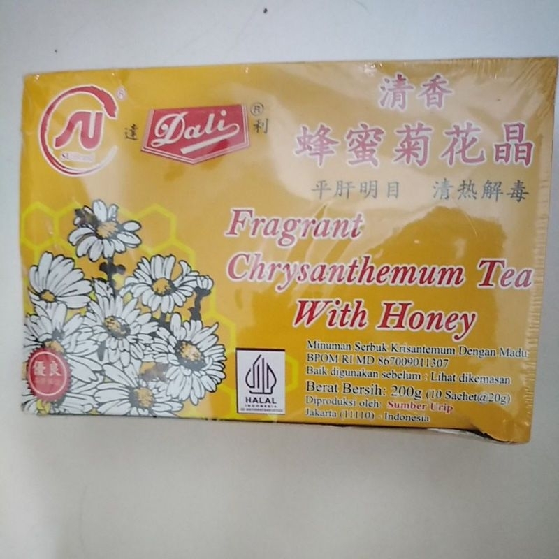 

DALI. SU BRAND. Fragrant Chrysanthemum Tea With Honey. Berat bersih: 200g / 10 sachet @ 20g