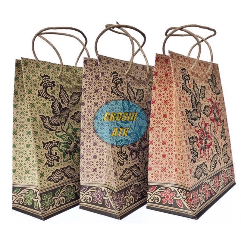 1 Pack 10 Pcs PAPER BAG OKEY KRAFT BATIK A