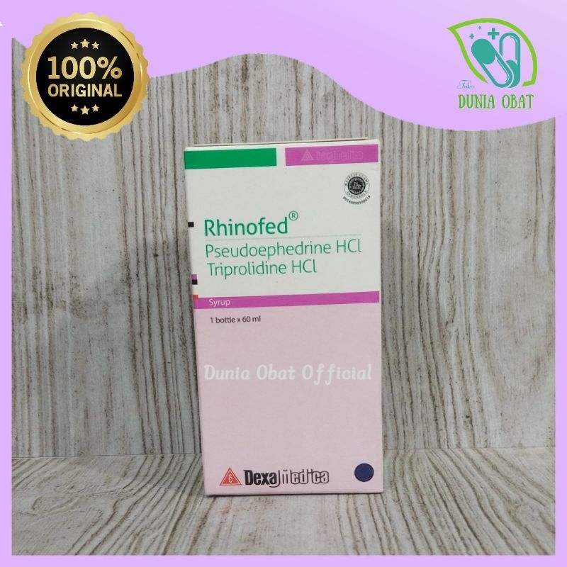[60 ml] Rhinofed syrup | pilek akut | bersin-bersin | pilek parah | dewasa & anak