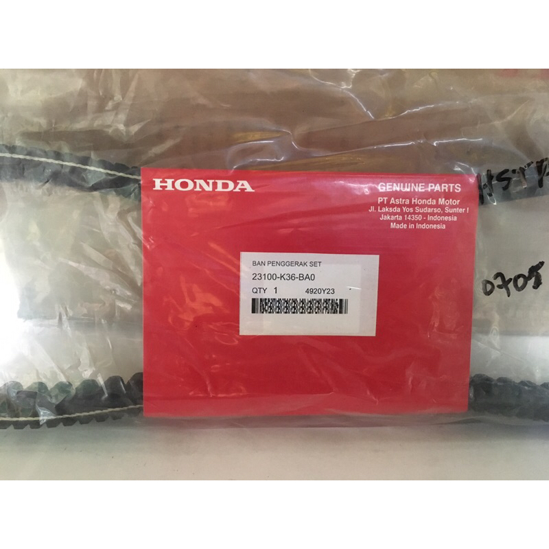 V BELT SET HONDA ASLI 100% 23100-K36-BA0 UNTUK VARIO 125 2018 LED,VARIO 150 LED