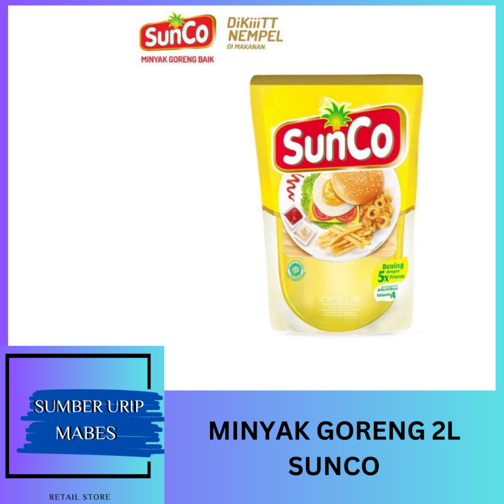 

SUNCO MINYAK GORENG KEMASAN | UKURAN 2 LITER | MINYAK GORENG MURAH