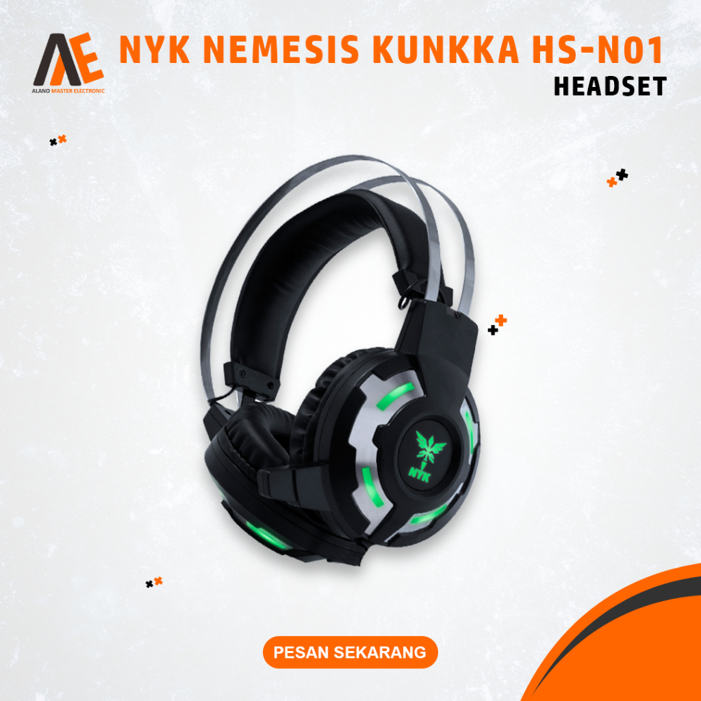 Headset NYK Nemesis Kunkaa HS-N01 Gaming Headphone Komputer PC Laptop HP