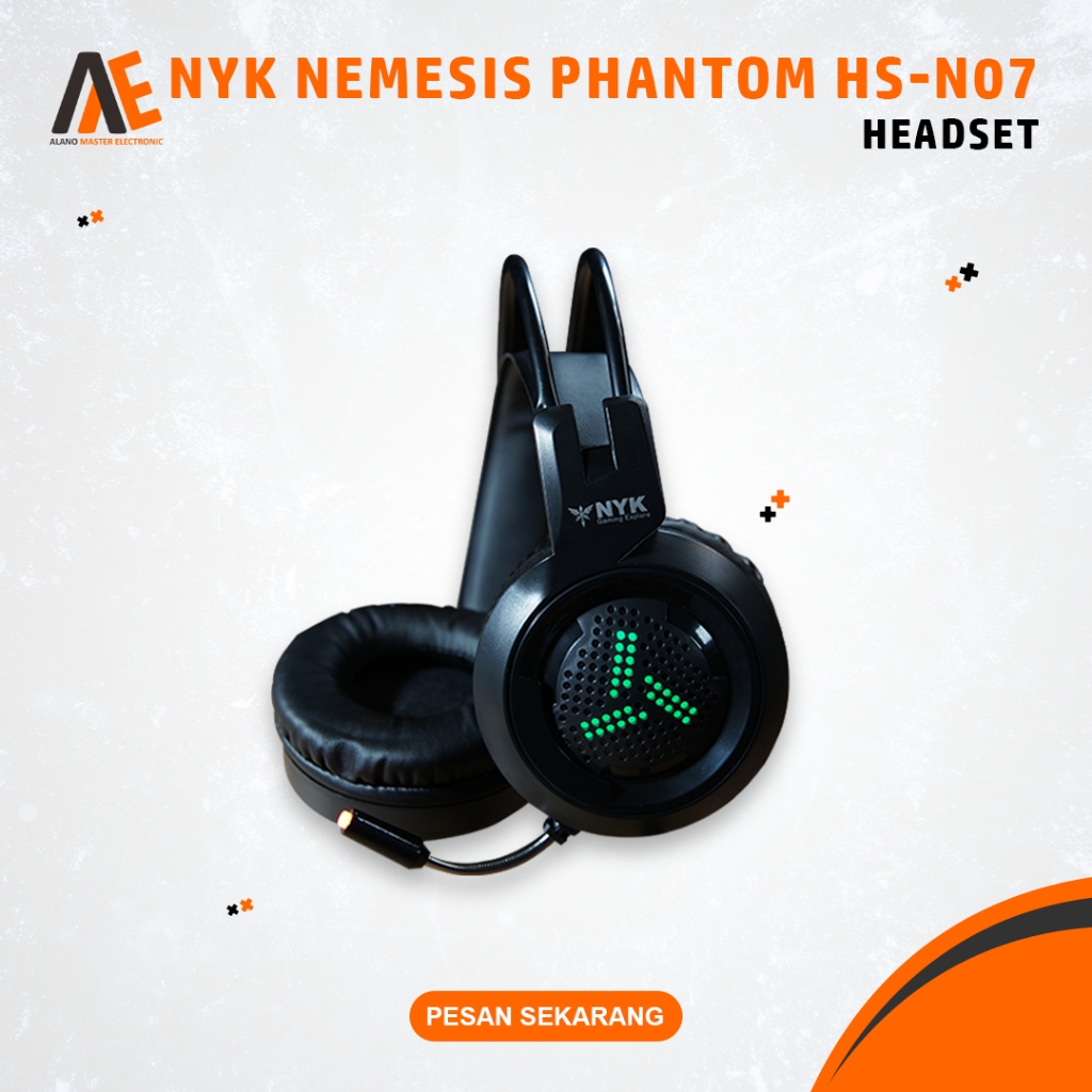 Headset NYK Nemesis Phantom HS-N07 Gaming Headphone Komputer PC Laptop HP