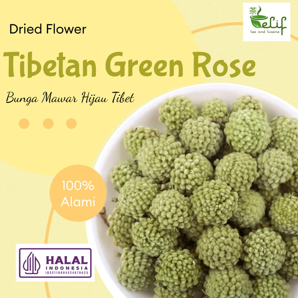 

ELIF TEA Big Pack Tibetan Snow Green Rose Flower Tea Tibetan Green Flower Tea