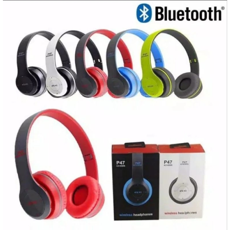 headphones bluetooth wireless P47-portable super bass