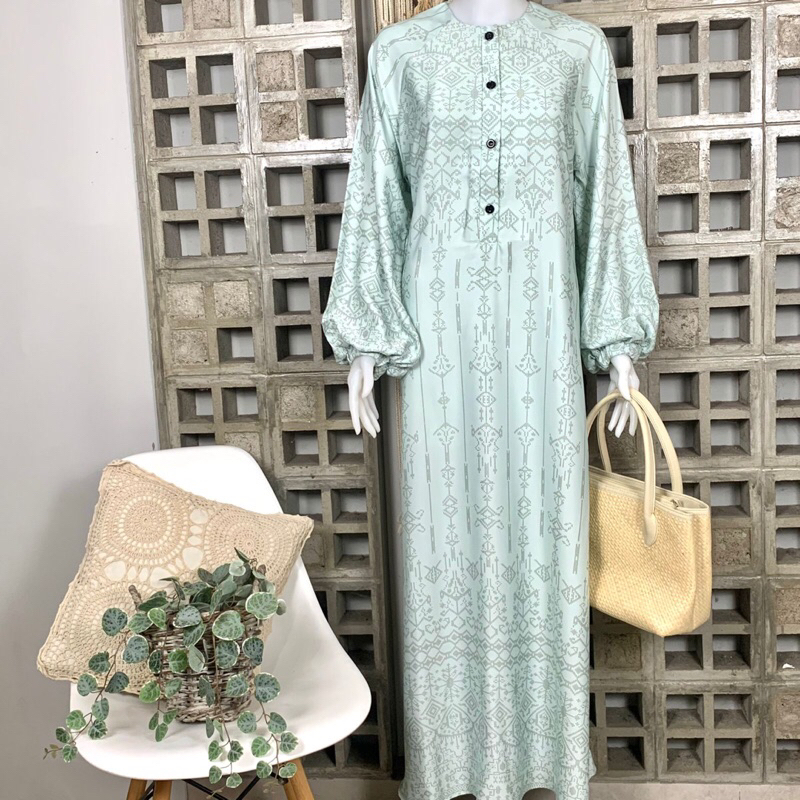 Gamis Silky warna Mint