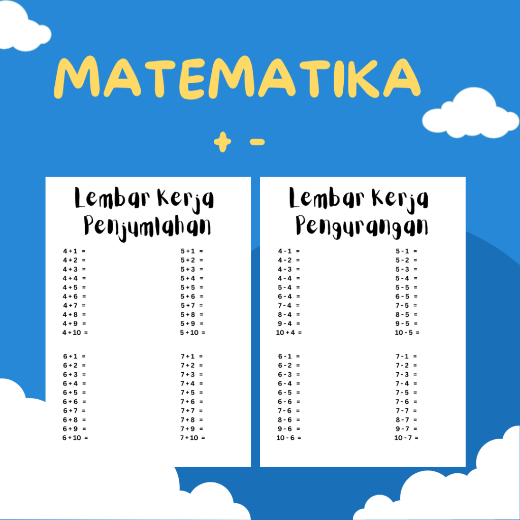 

Lembar Soal Matematika Anak TK SD