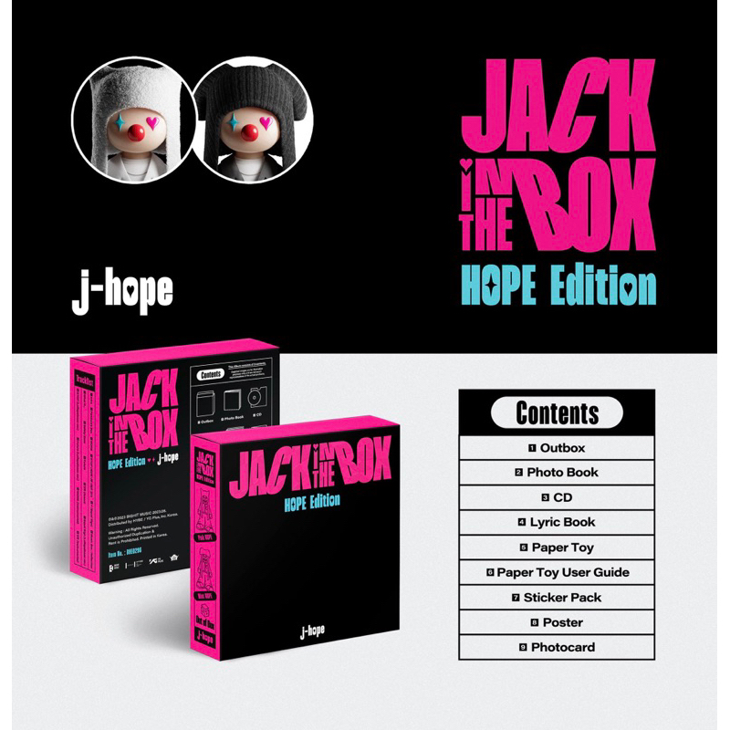 [READY] jhope j-hope bts official jack in the box album hope edition weverse benefit lucky draw phot