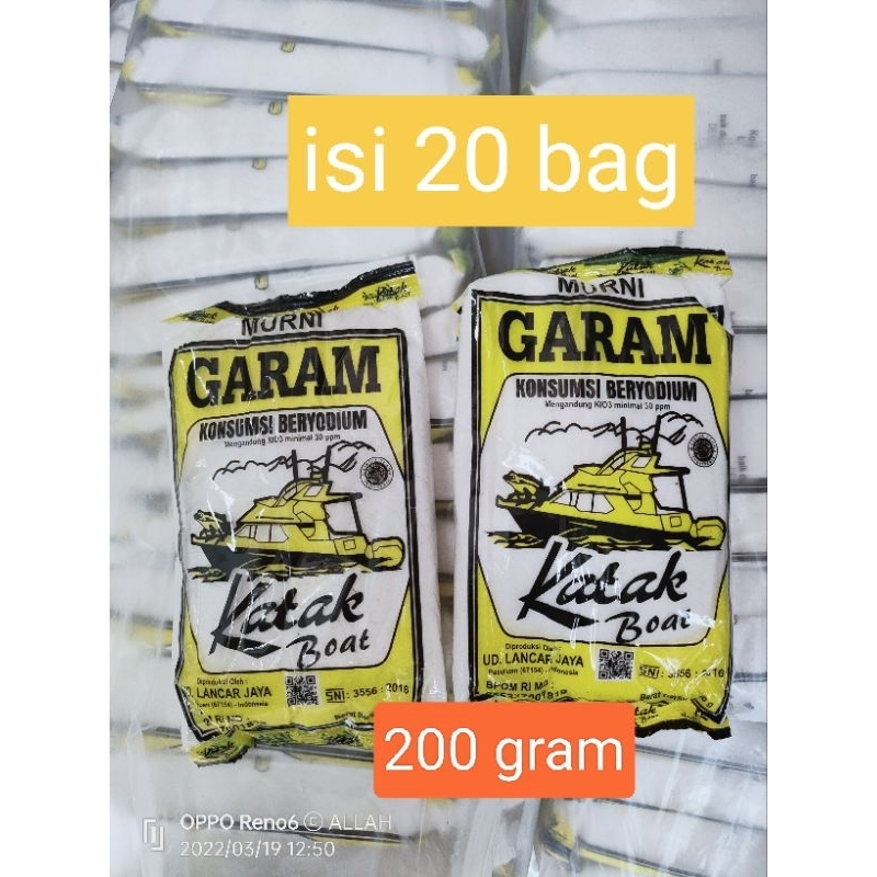 

garam halus cap katak 200grm isi 20pak
