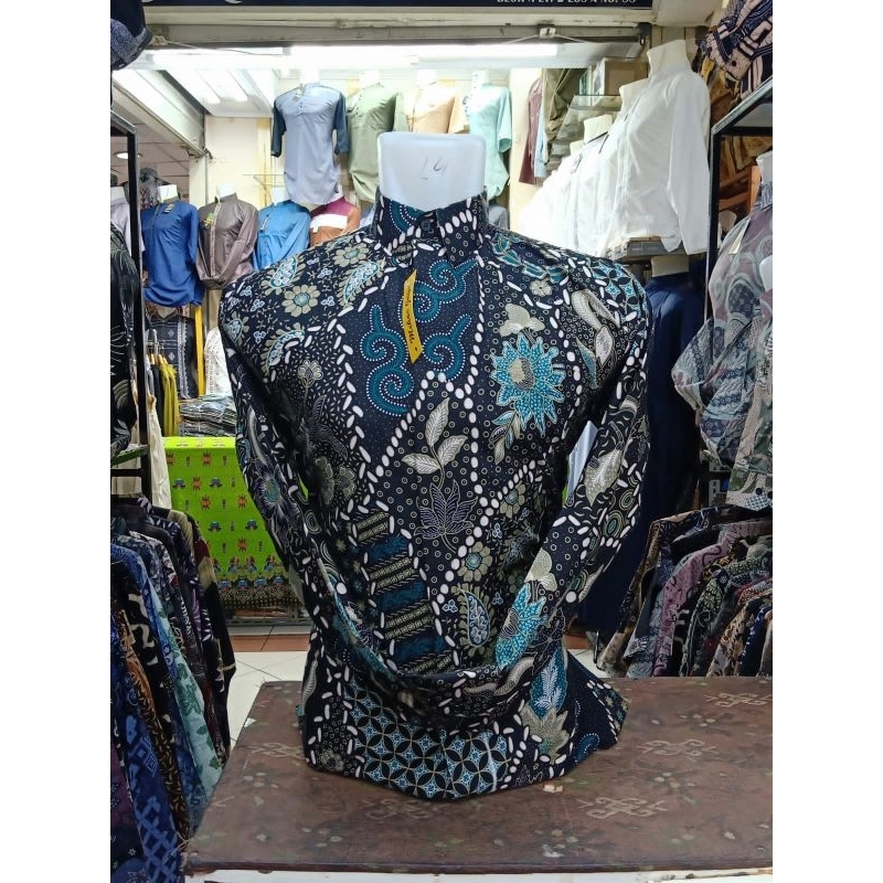 Kemeja Batik Lengan Panjang // Hem Batik // Batik motif abstrak // Baju Batik Tanah abang // Batik P