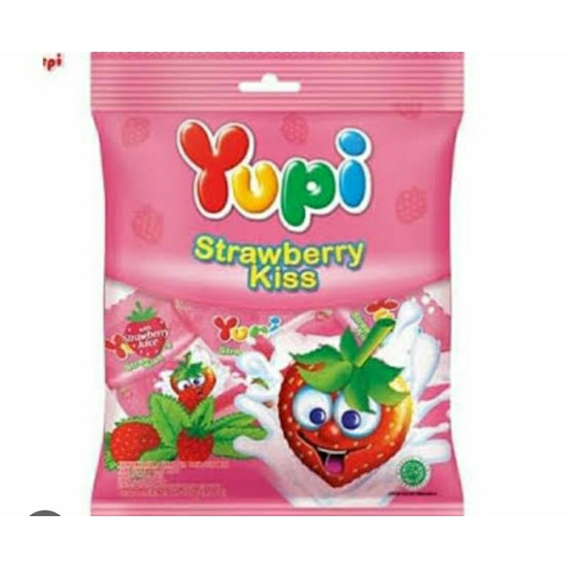 

Yupi gummy rasa strawberry kiss 120 gram