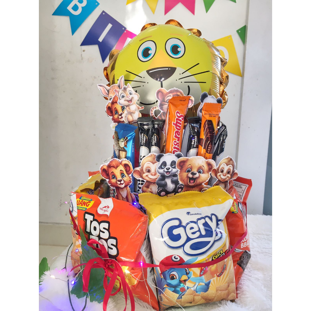 snack tower - snack tart - cake snack ultah - snack cake - bucket snack birthday - hampers snack