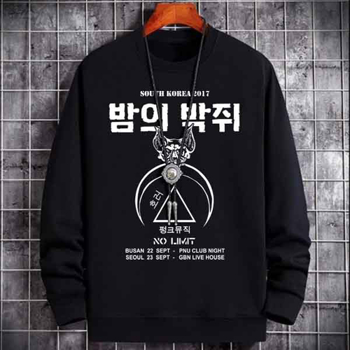 SWEATER CREWNECK Kelelawar Malam Jalan Gelap Tur Korea Selatan 2017 South Korea Tour Band SWEATSHIRT