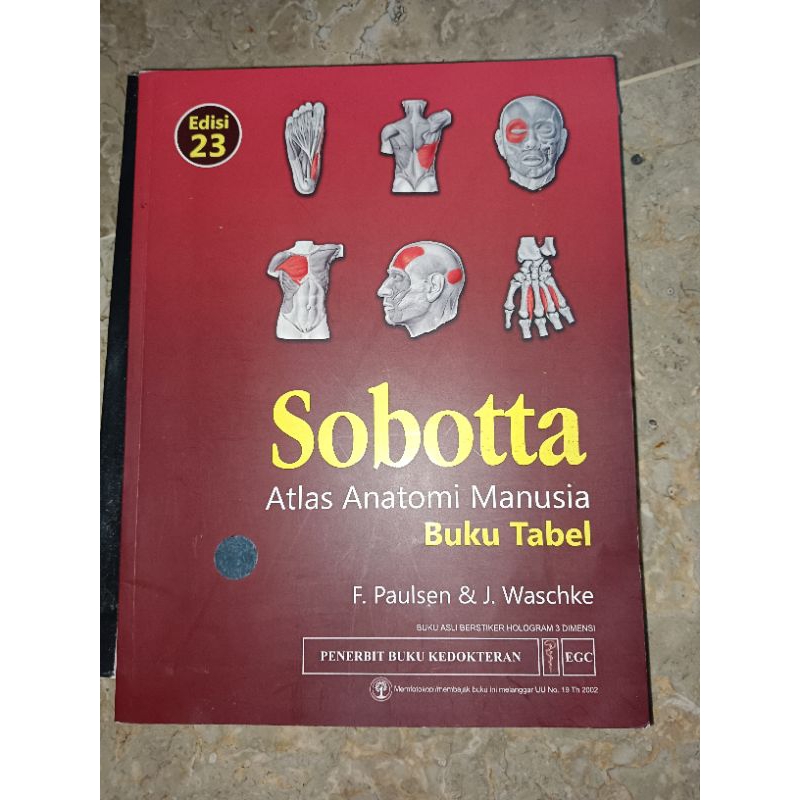 Sobotta buku anatomi kedokteran preloved