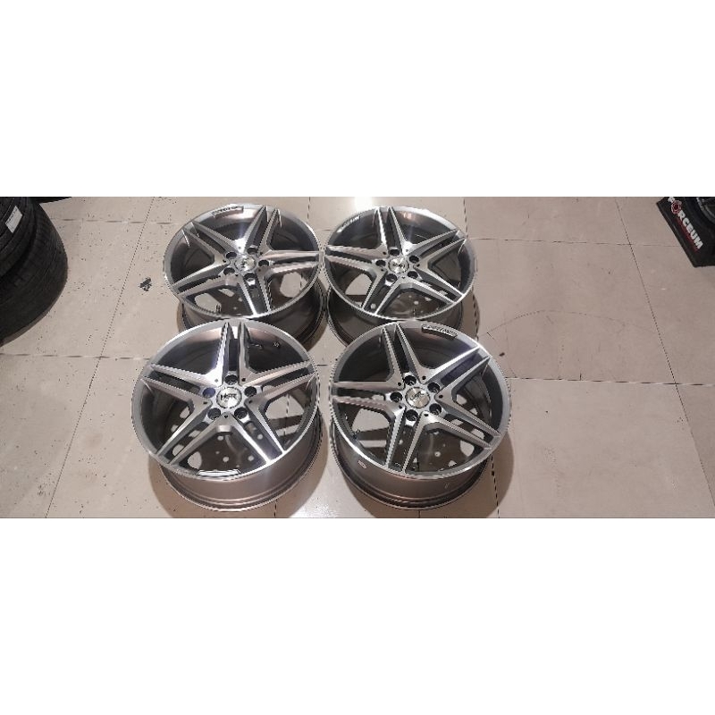 Velg Mobil Bekas Ring17 Lebar 8 Pcd Velg 5x112 pelek Hsr Amg Rostock