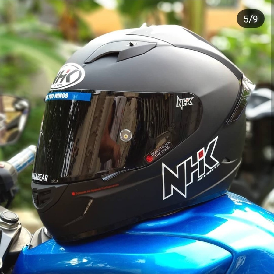 NHK GP1000 Black Dof PAKET GANTENG visor SMOKE spoiler FULL FACE