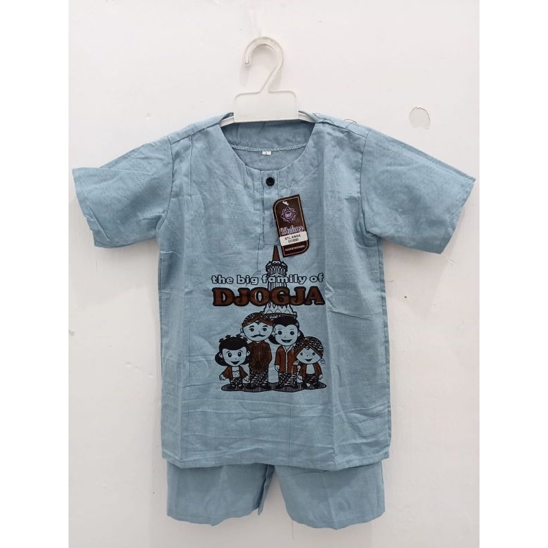 setelan kaos jogja kaos kartun kaos batik ATBM anak oleh oleh jogja