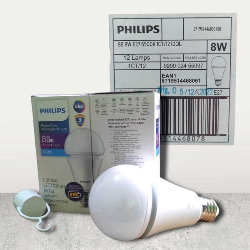 Philips Radiantline Rechargeable Bulb 8W LED