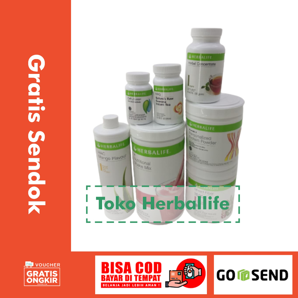 HERBALIFE-Paket herbalife lengkap-7 produk Herbalife-Herbalife paket-Teh herbalife-Aloe Herbalife-pp